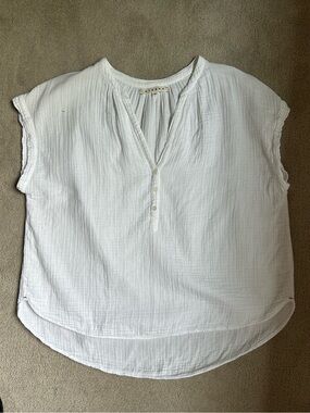 Xirena White Cotton Gauze Sam Top size M